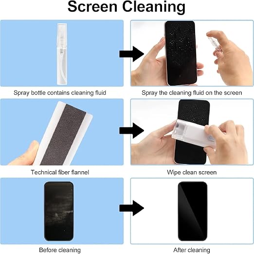 CleanMaxx Pro 7-in-1 Multi-Purpose Electronic Cleaning Kit for Laptop, Phone Keyboard, Screen & Earbuds with Free Screen Cleaner