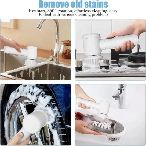 "QuickScrub 5-in-1 Cleaner – portable and lightweight design for easy cleaning"