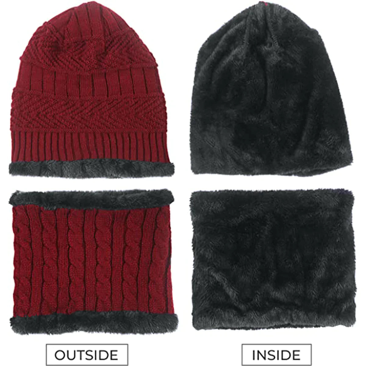 Woolen Cap with Neck Muffler / Neck warmer
