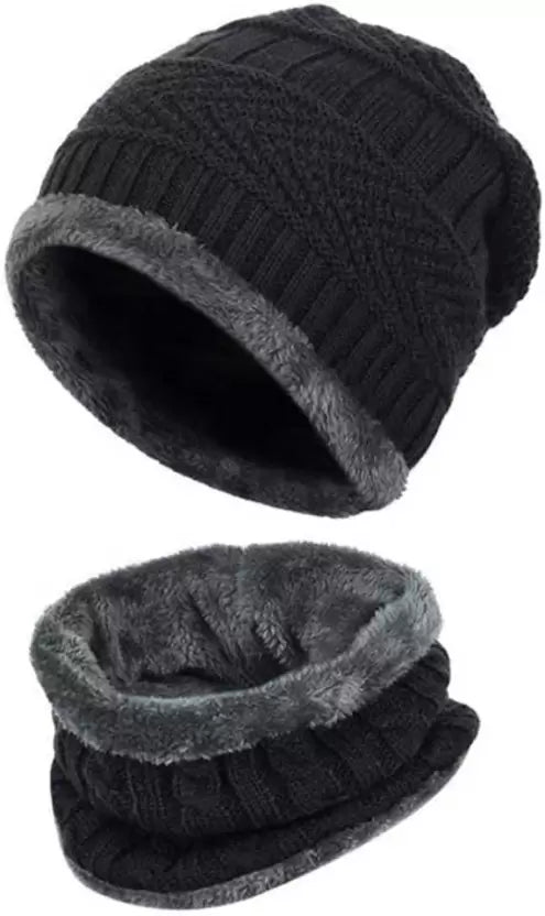 Woolen Cap with Neck Muffler / Neck warmer
