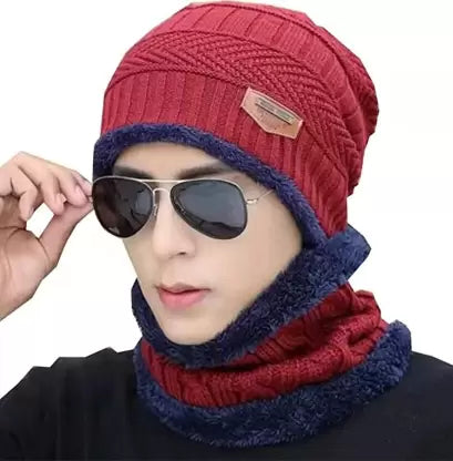 Woolen Cap with Neck Muffler / Neck warmer