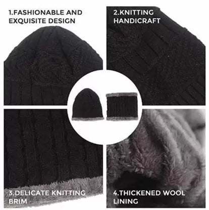 Woolen Cap with Neck Muffler / Neck warmer