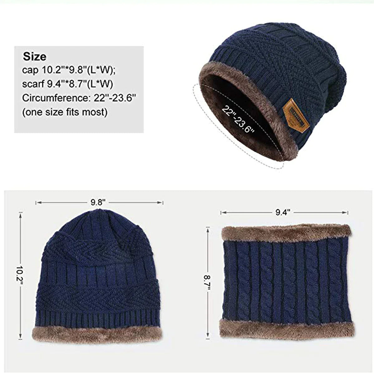 Woolen Cap with Neck Muffler / Neck warmer