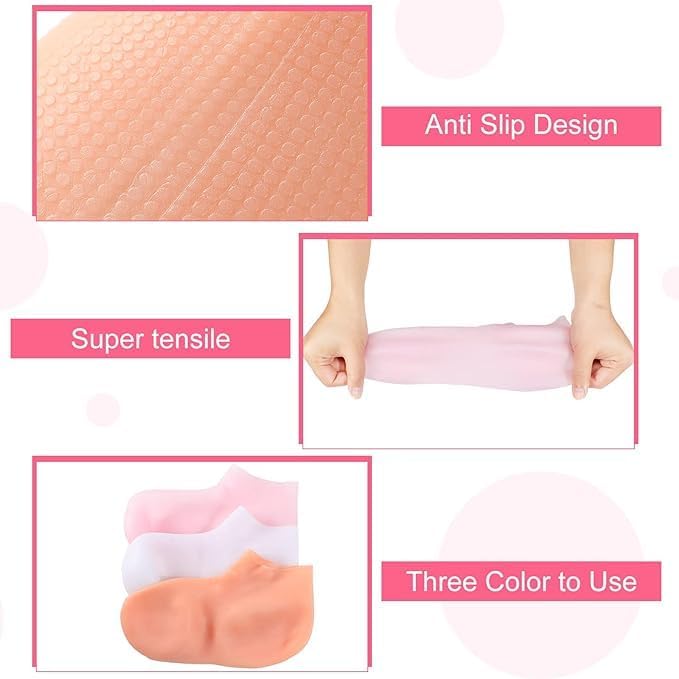 SmoothSoles Silicon Socks for Crack - Spa Gel Socks for Women and Men
