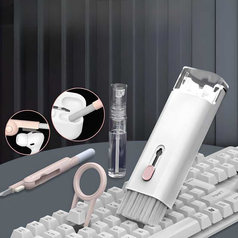 CleanMaxx Pro 7-in-1 Multi-Purpose Electronic Cleaning Kit for Laptop, Phone Keyboard, Screen & Earbuds with Free Screen Cleaner