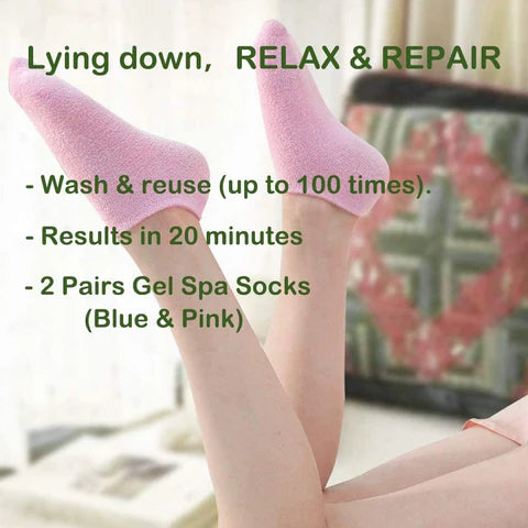SmoothSoles Silicon Socks for Crack - Spa Gel Socks for Women and Men