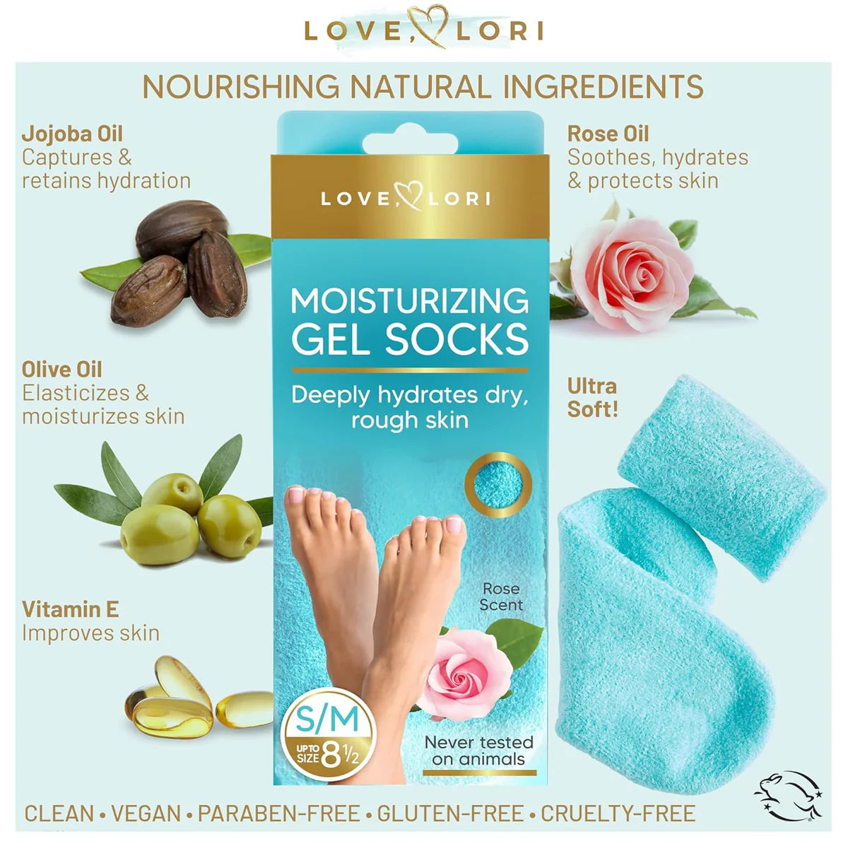 SmoothSoles Silicon Socks for Crack - Spa Gel Socks for Women and Men