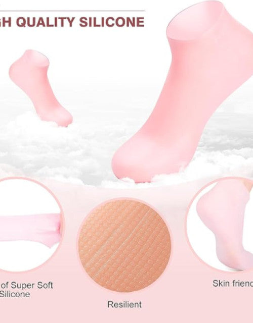 SmoothSoles Silicon Socks for Crack - Spa Gel Socks for Women and Men